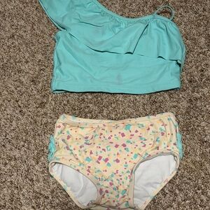 Ruffle Butts Aqua and Patterned Swimwear